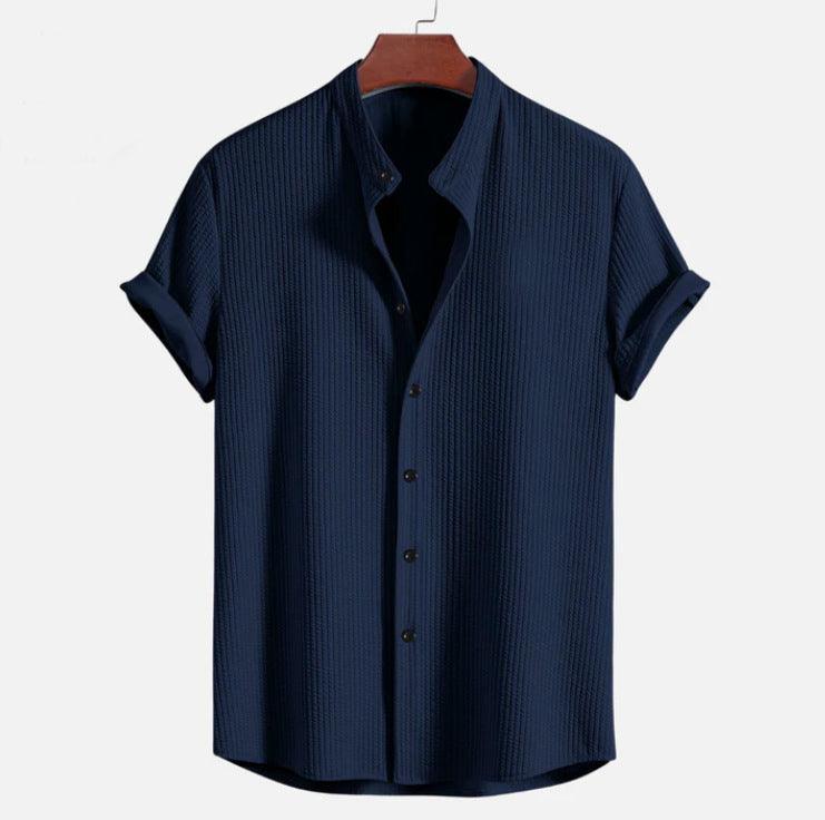CoastalEase Men’s Summer Short Sleeve Shirt | Relaxed Fit Lightweight Top in Solid Colors - northernnomad