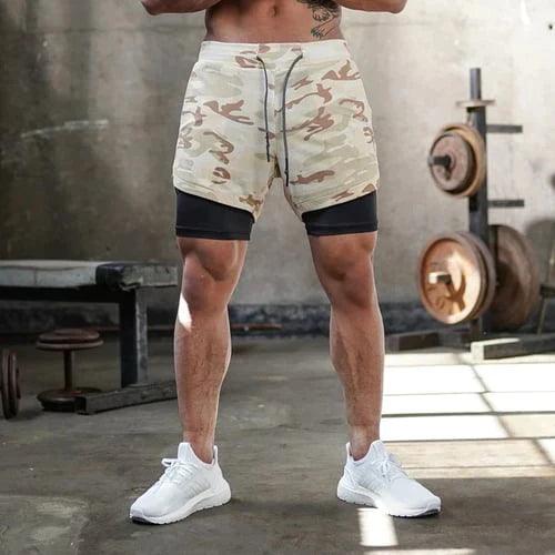 Men's Double Layer Fitness Shorts