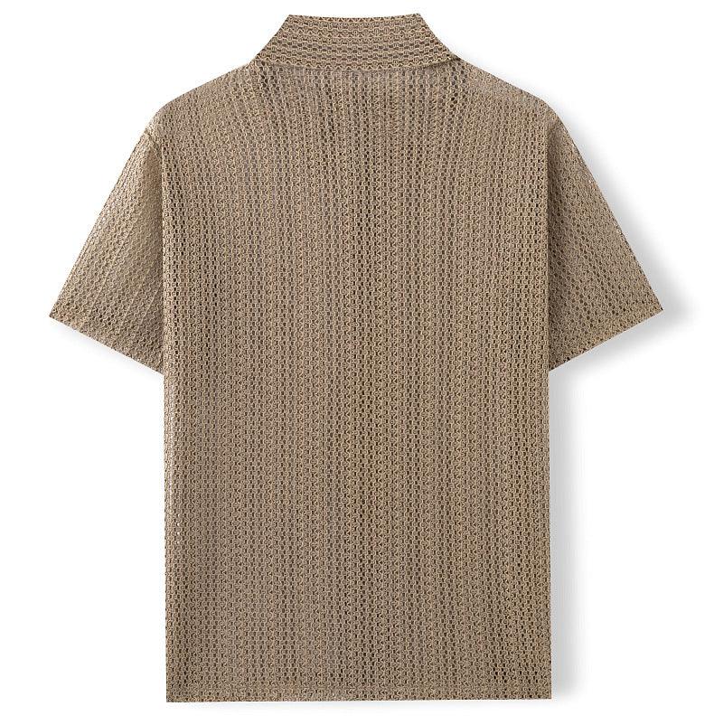Men's Knitted Polo Shirt Summer Style