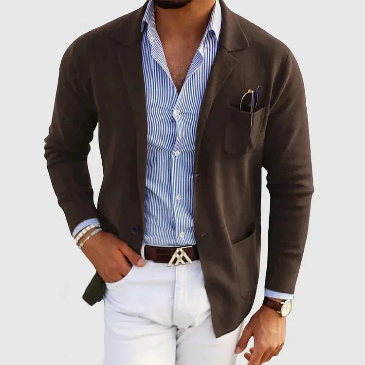 Men's Knit Blazer Lightweight Casual Style