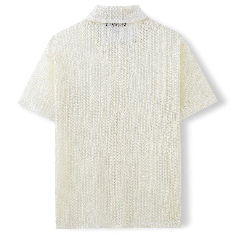 Men's Knitted Polo Shirt Summer Style