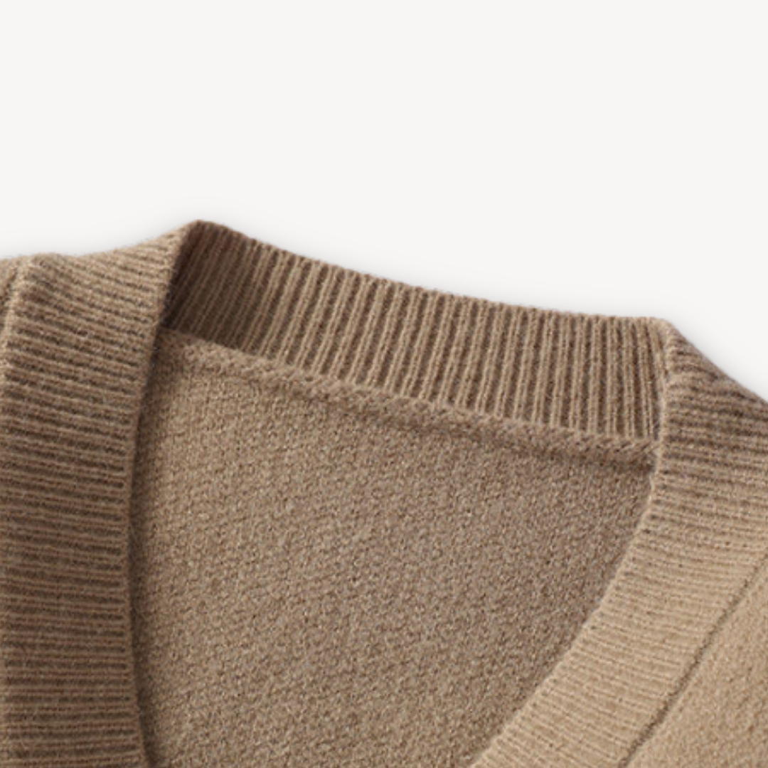 Men's Knitted Cardigan Sweater Wool Blend