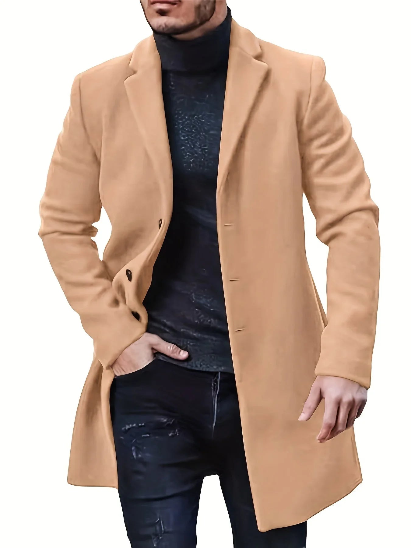 Men's Elegant Single Breasted Winter Jacket
