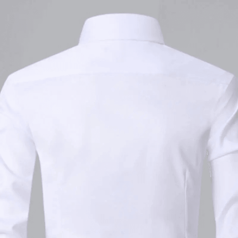 Men's Long Sleeve Slim Fit Shirt with Contrast Buttons