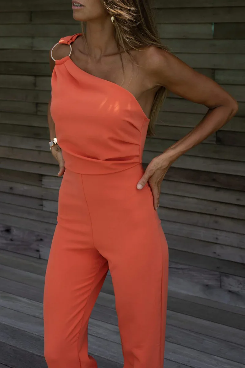 Women's One Shoulder Jumpsuit Elegant Style