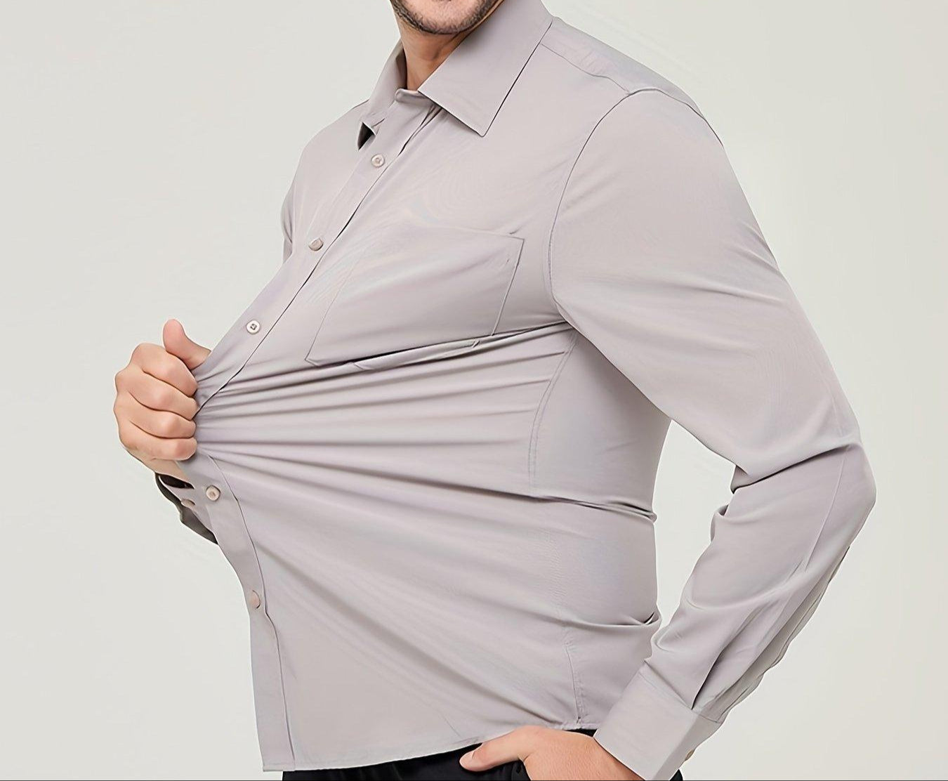 Men’s Long Sleeve Dress Shirt Cotton Breathable Modern Fit