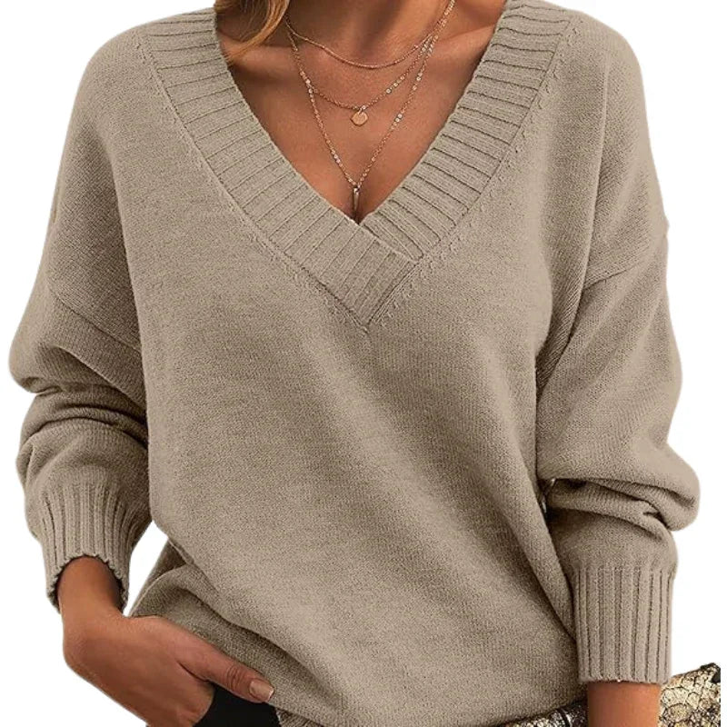 Women's V-Neck Sweater Chic Style