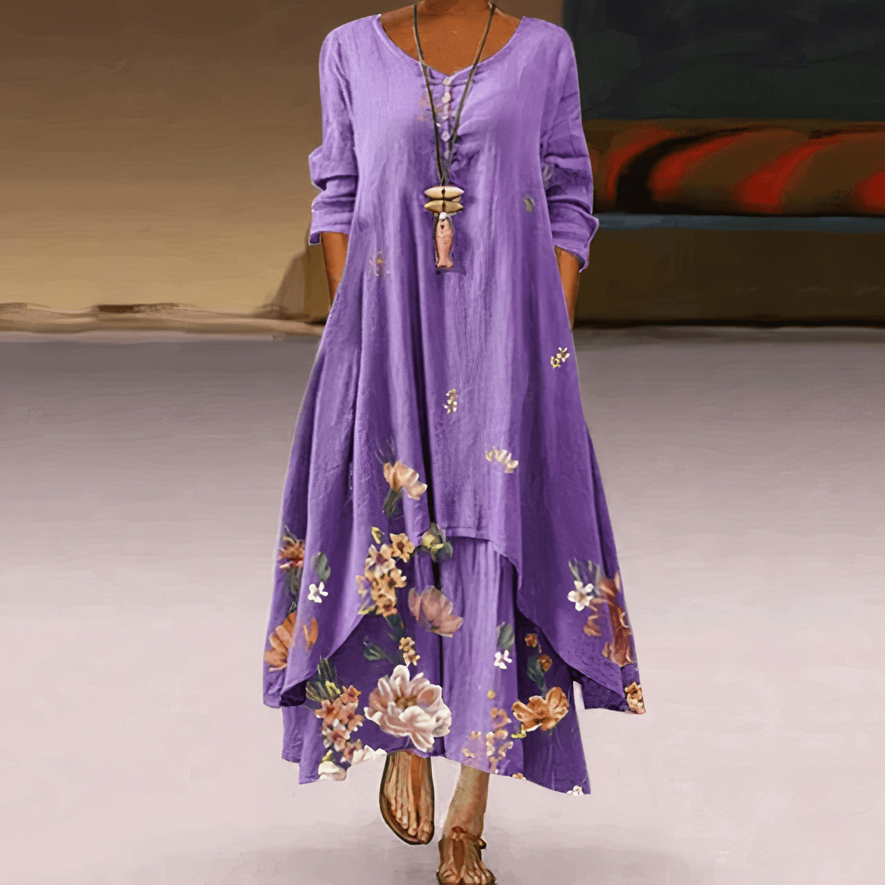 Women's Cotton Dress - Elegant, Sustainable, Breathable, All-Season Essential