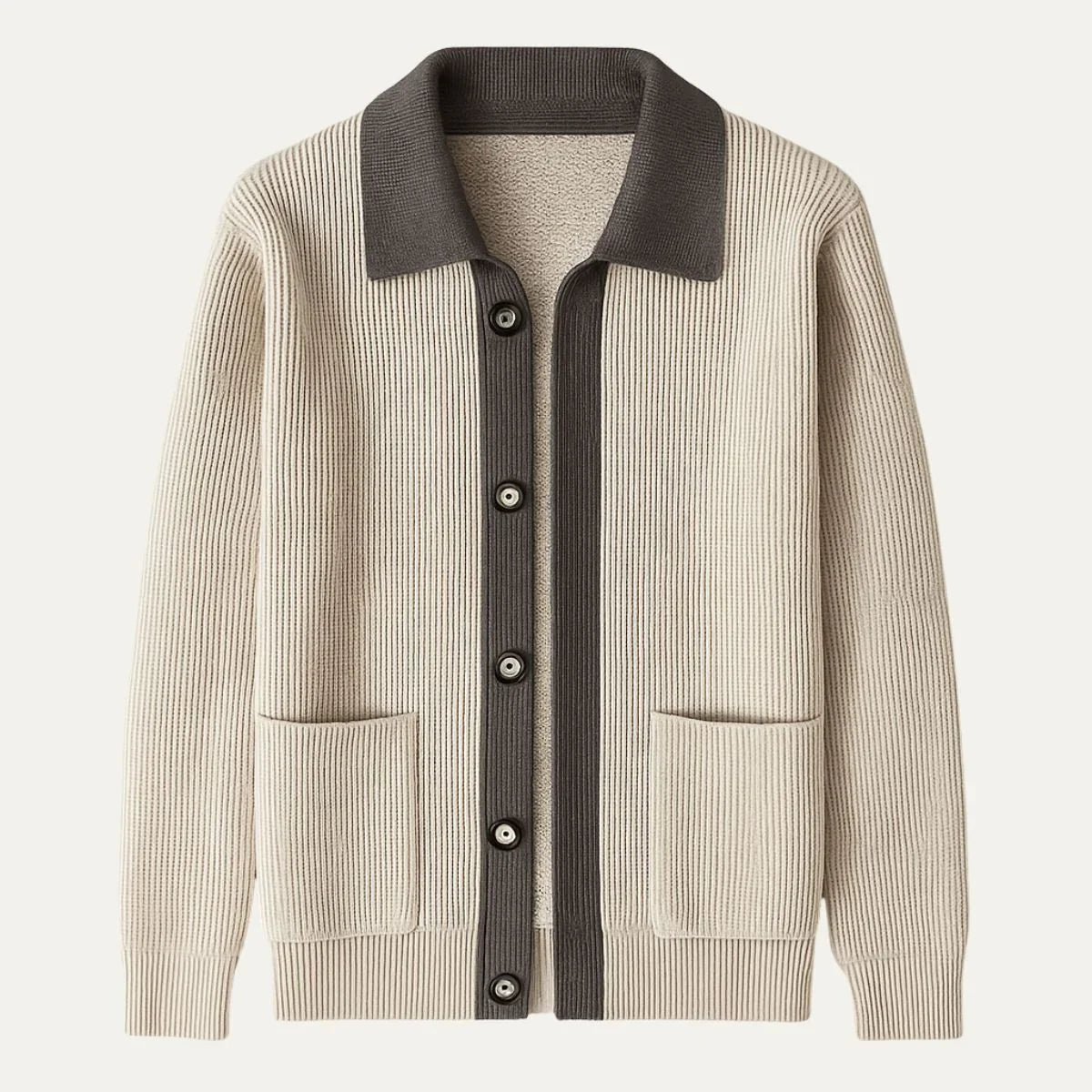 Men's Elegant Cardigan with Pockets