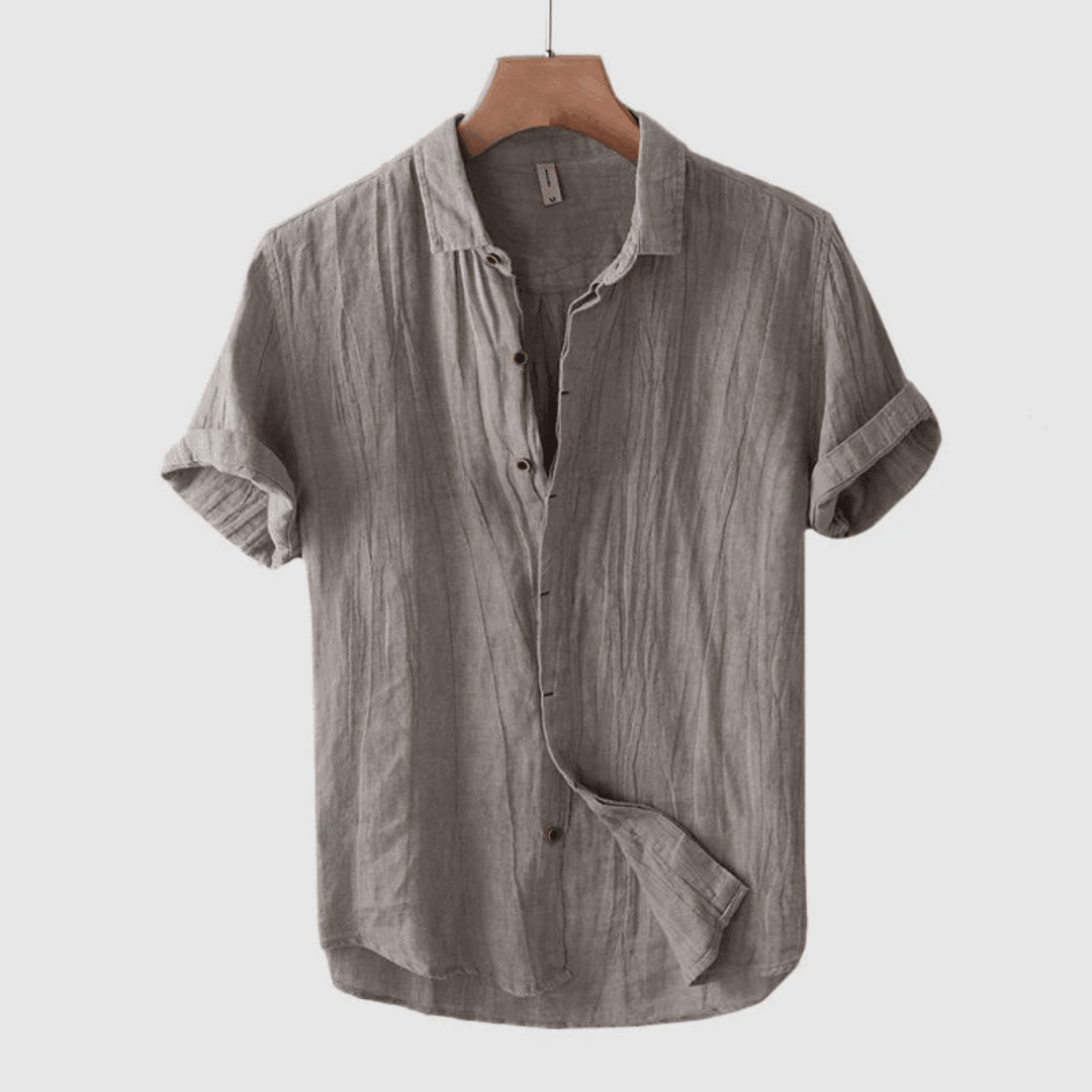Men's Linen Shirt Lightweight Breathable Classic Style