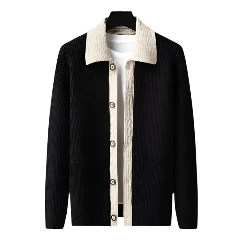 Men's Elegant Cardigan with Pockets