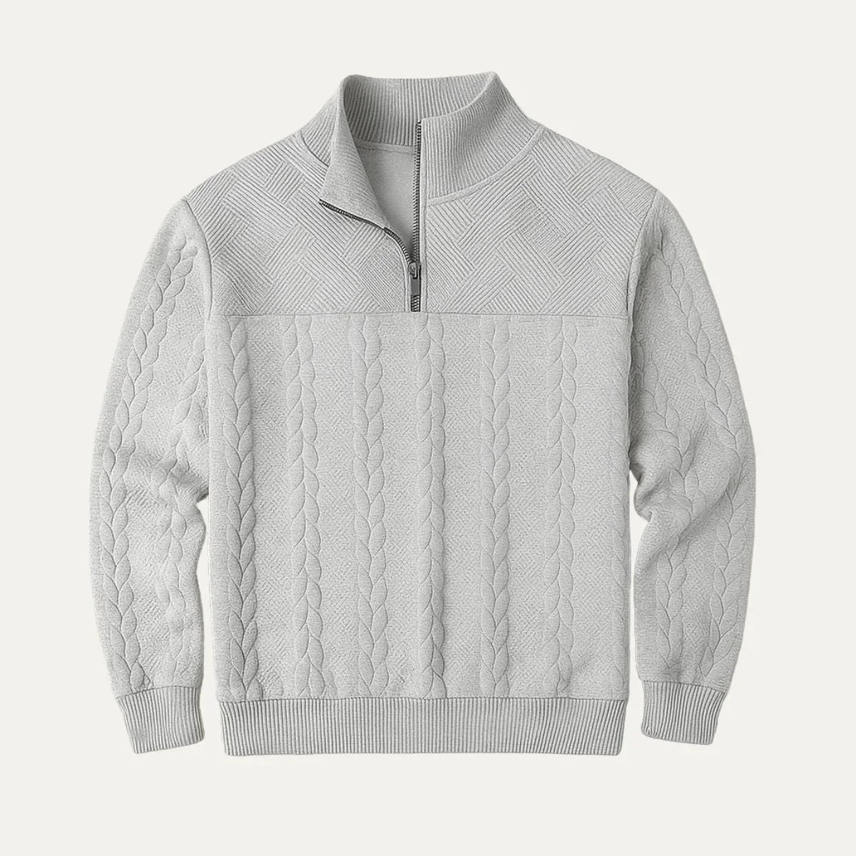 Men's Cable Knit Half Zip Jumper
