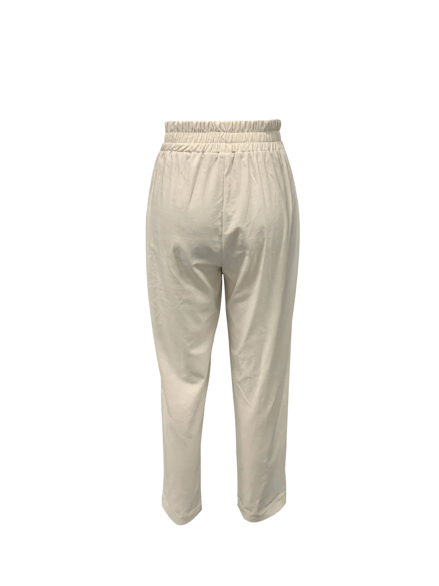 Women's Jogger Trousers Cotton - Breathable, Relaxed Fit, Drawstring Waist, Cuffed Ankles