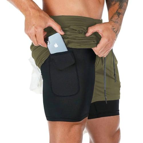 Men's Double Layer Fitness Shorts