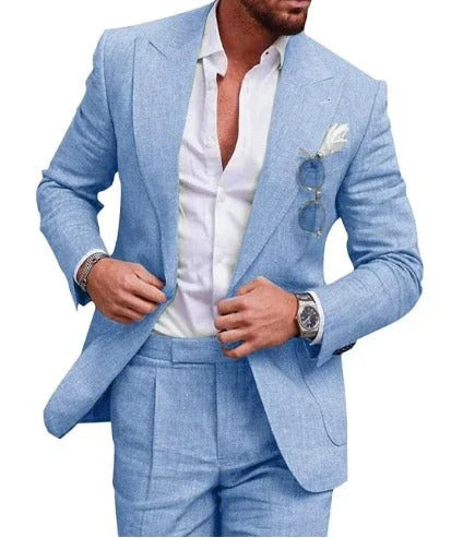 Men's Linen Suit Two-Button