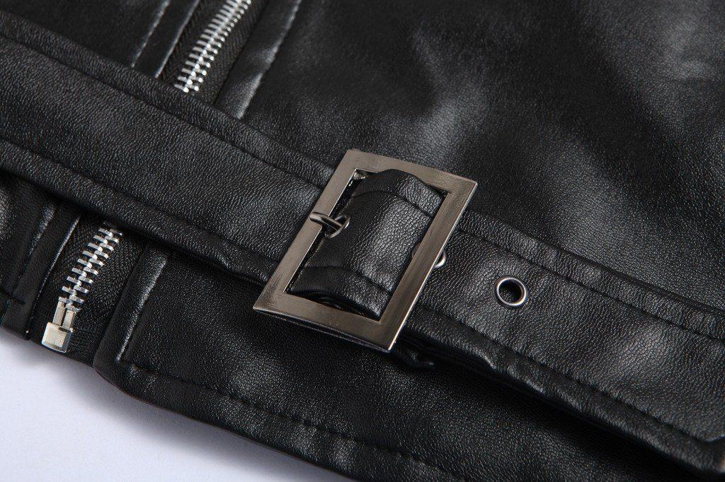 Men's Casual Motorcycle Jacket with Collar