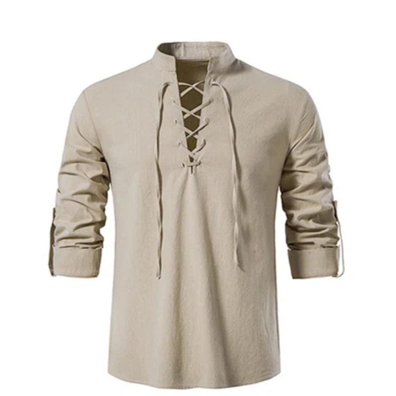 Men's Casual Shirt with Drawstring Detail