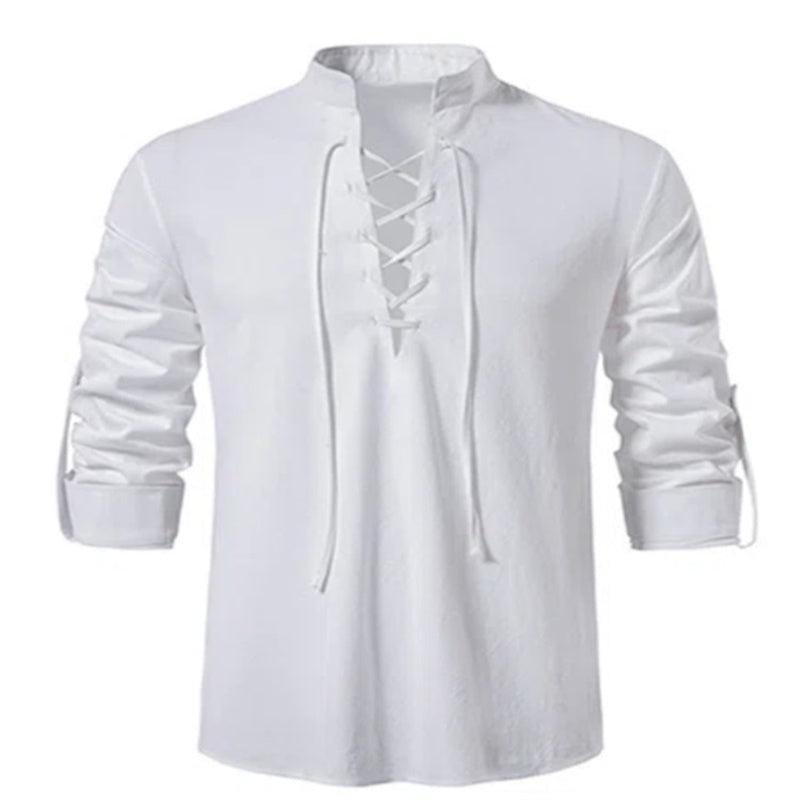 Men's Casual Shirt with Drawstring Detail
