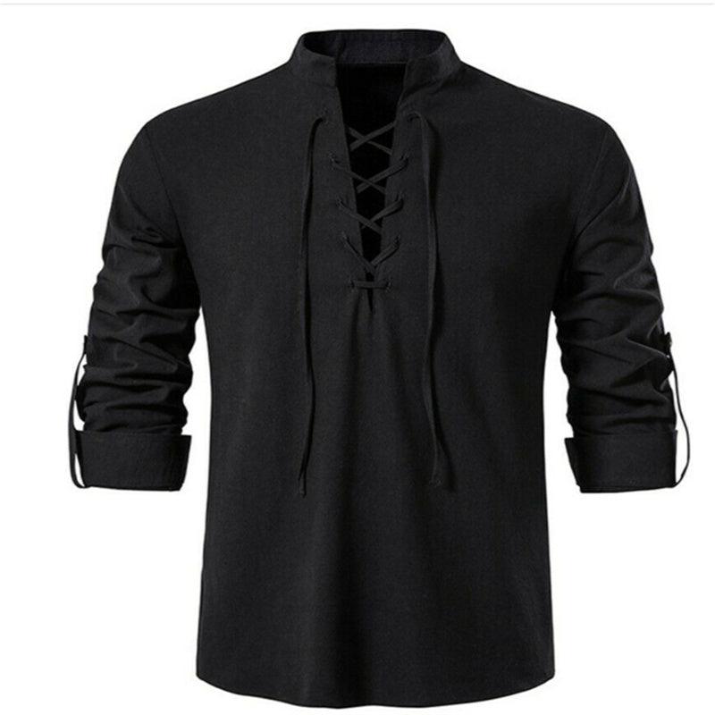 Men's Casual Shirt with Drawstring Detail