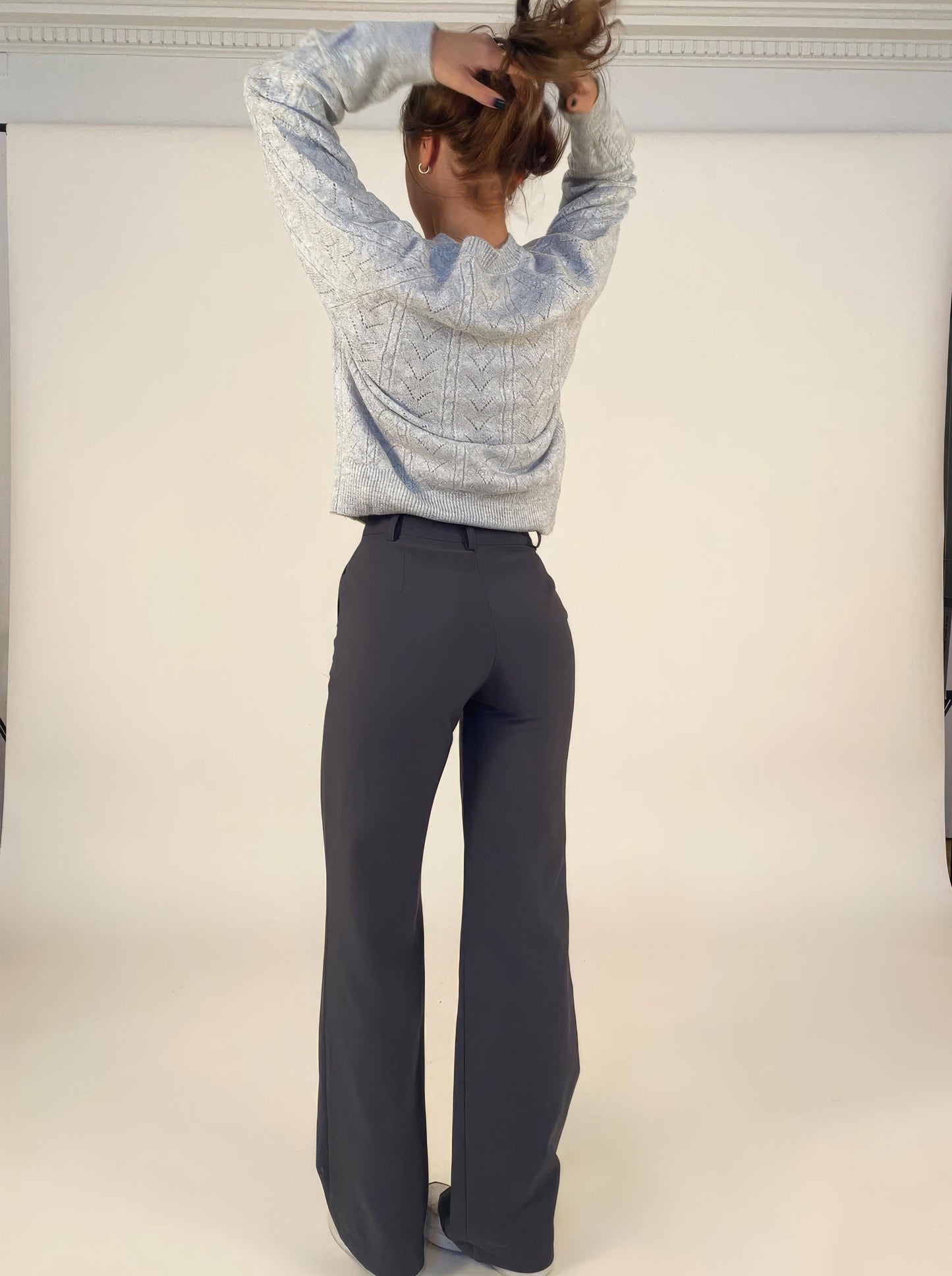 Women's Wide-Leg Trousers High-Waisted Tailored Fit Full Length