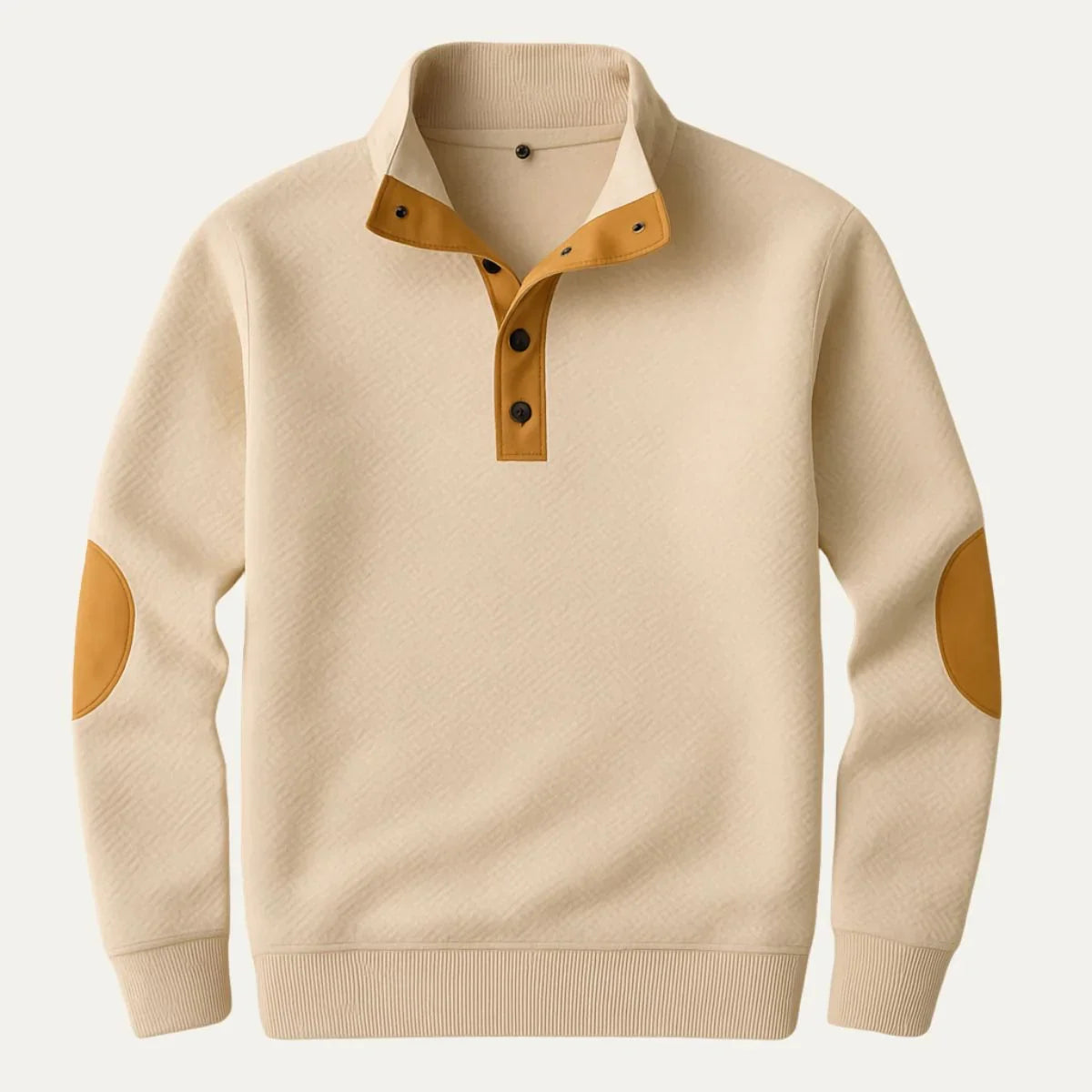 Men's Quarter Zip Jumper Cotton Blend