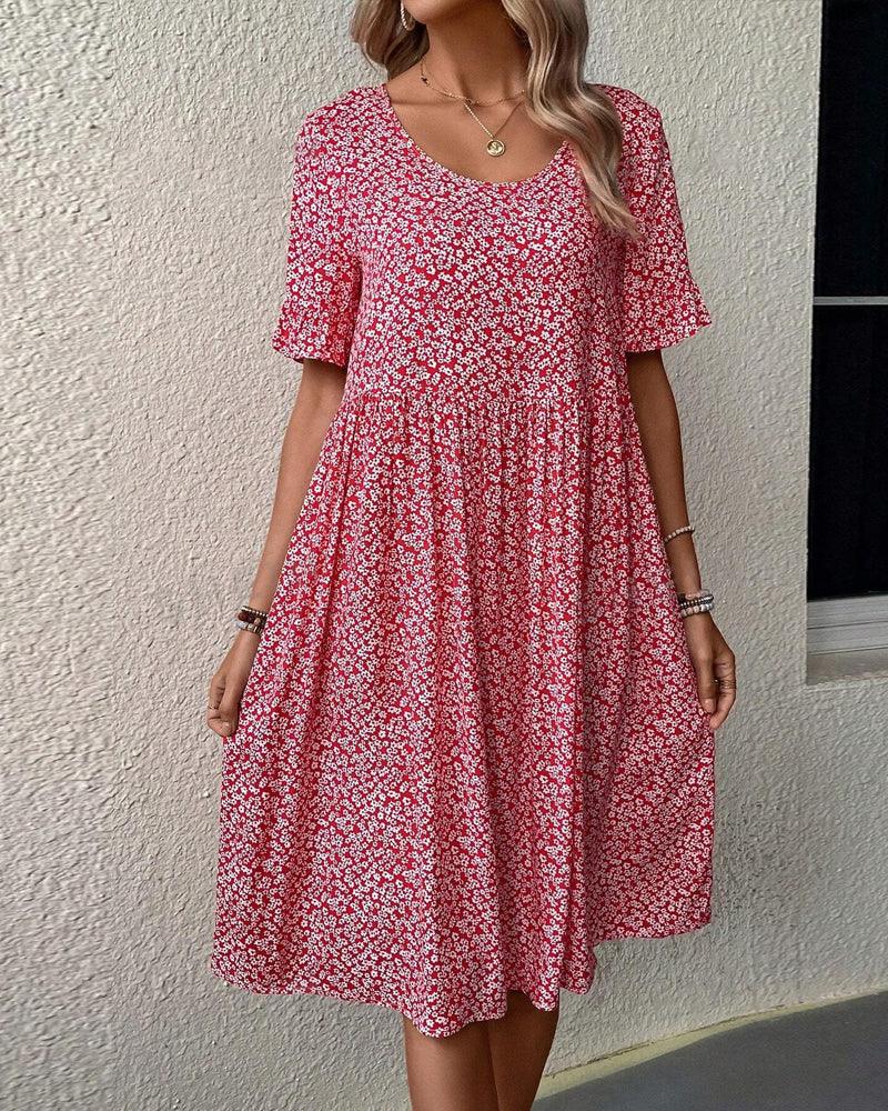 Women's Floral Pattern Dress Lightweight Breathable