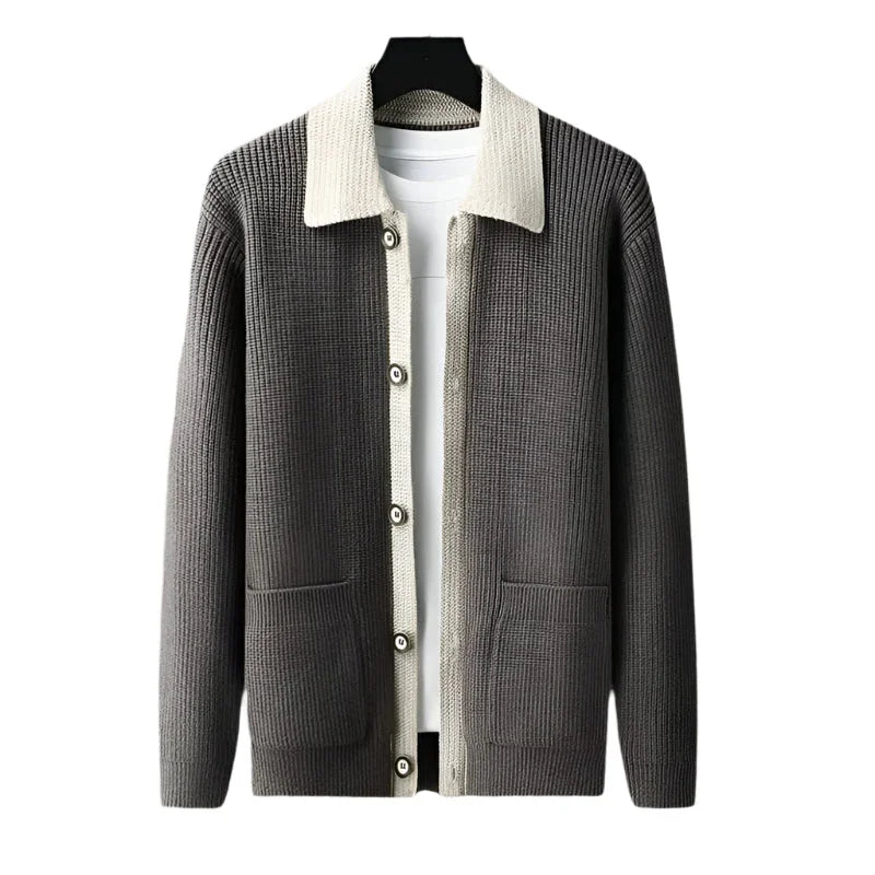 Men's Elegant Cardigan with Pockets