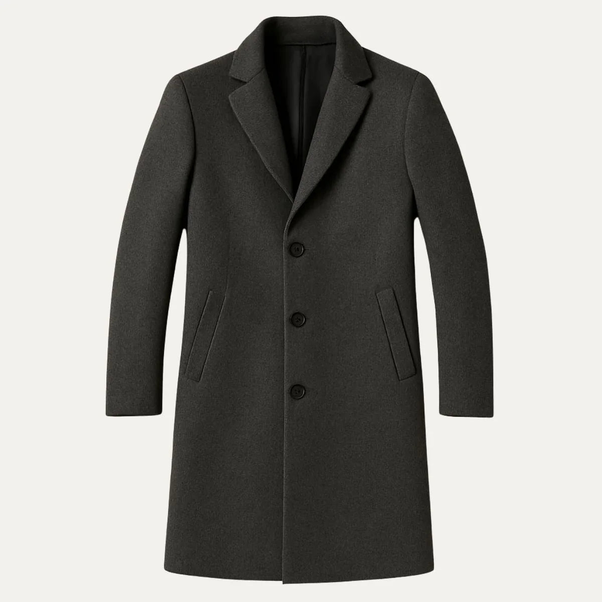 Men's Mid Length Coat Wool Blend
