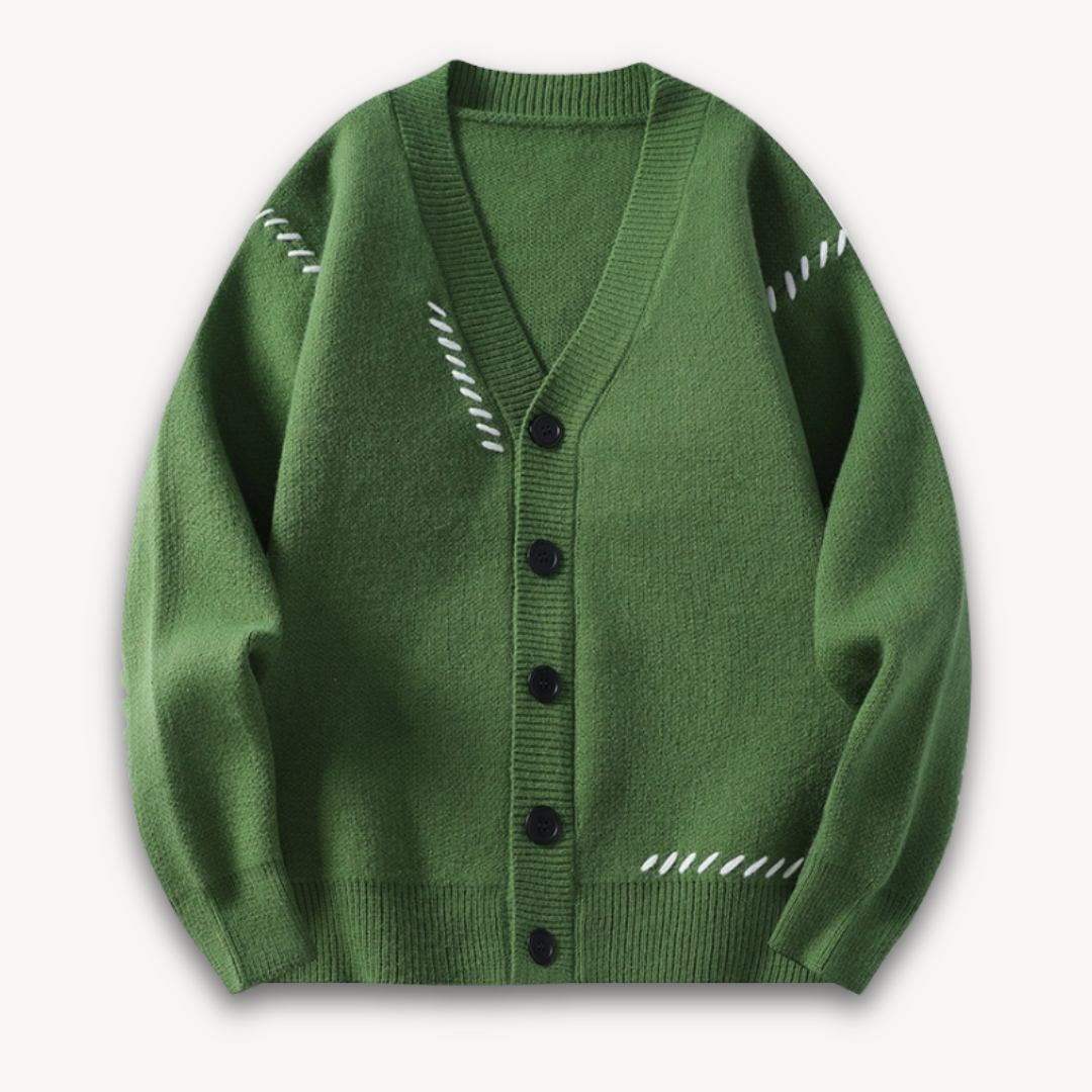 Men's Knitted Cardigan Sweater Wool Blend