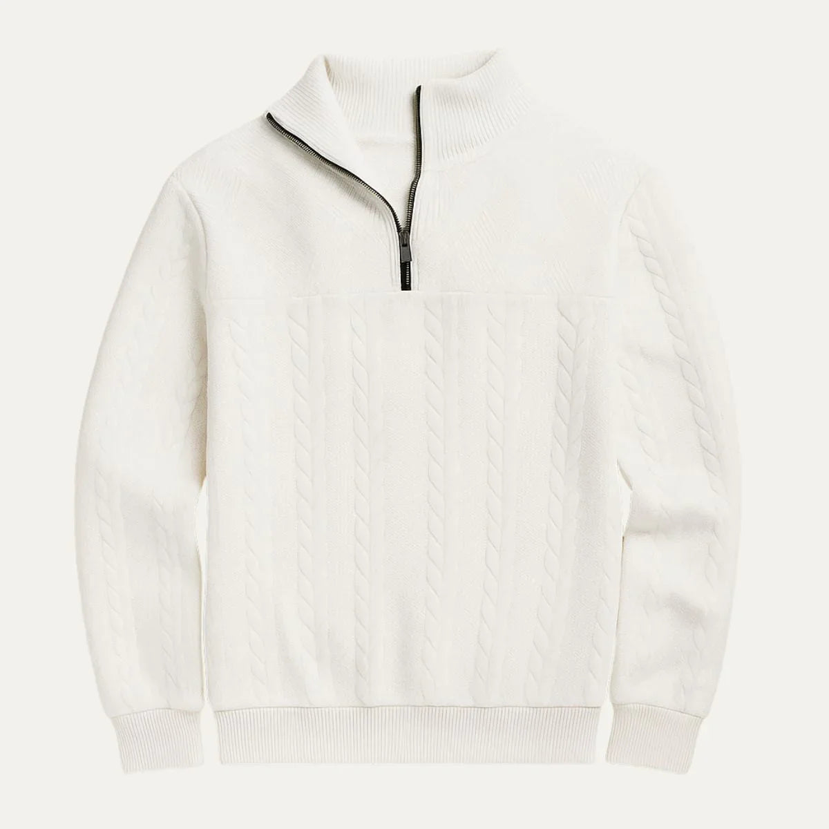 Men's Cable Knit Half Zip Jumper