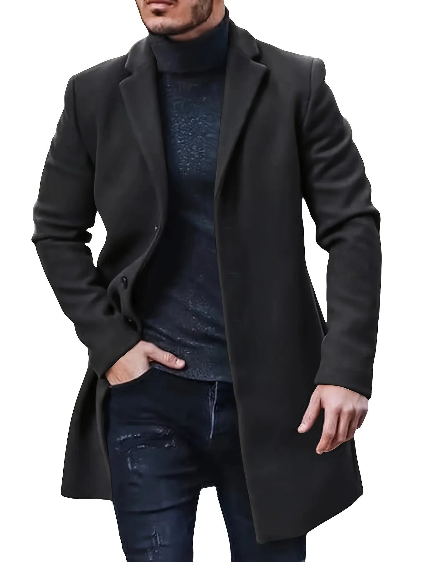 Men's Elegant Single Breasted Winter Jacket