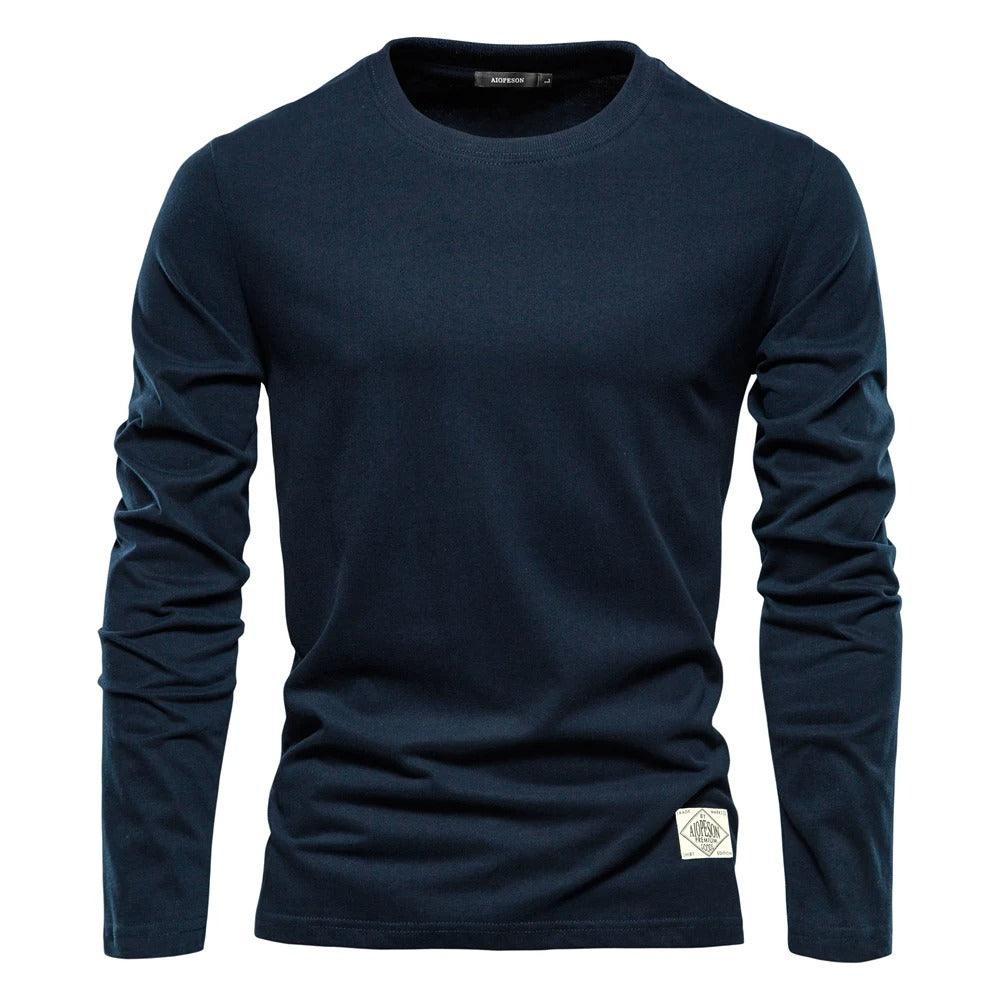 Men's Long Sleeve Shirt Solid Color