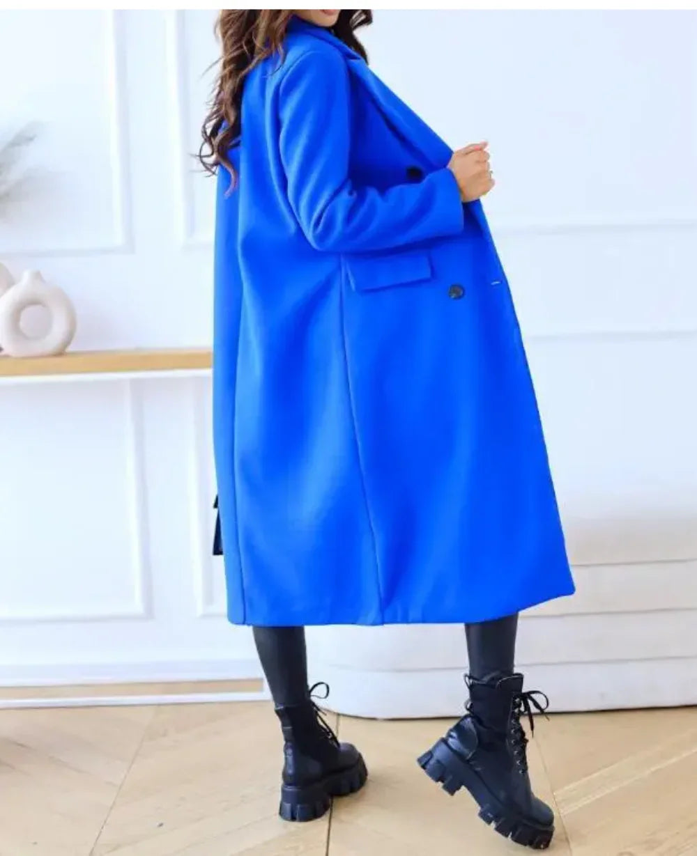 Women's Long Trenchcoat Elegant Fitted