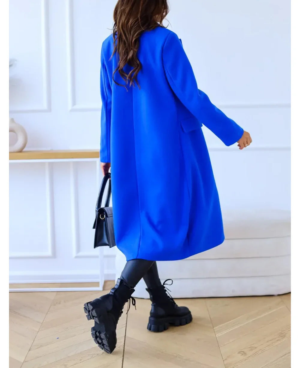 Women's Long Trenchcoat Elegant Fitted