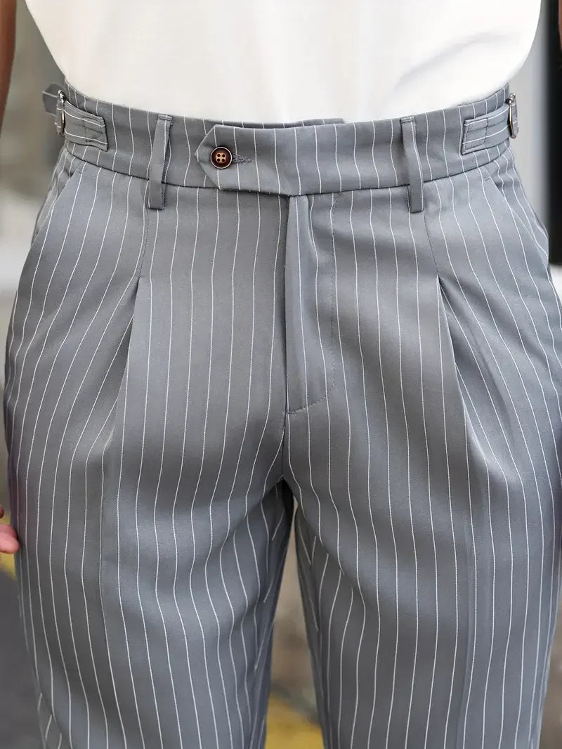 Men's Elegant Striped Trousers