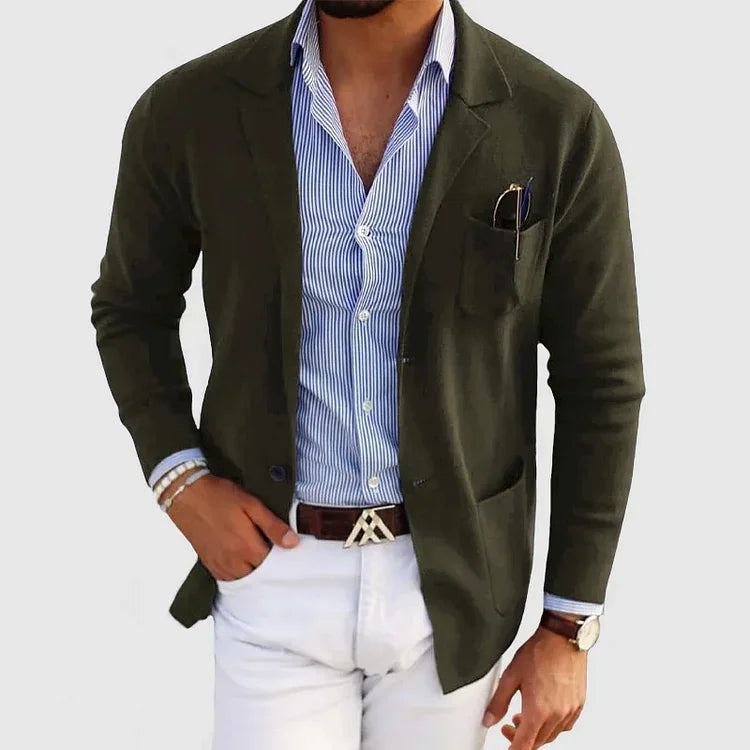 Men's Knit Blazer Lightweight Casual Style