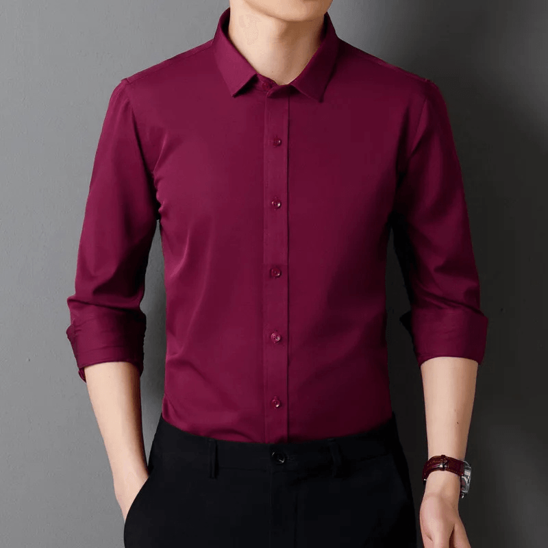 Men's Slim Fit Formal Shirt Long Sleeve