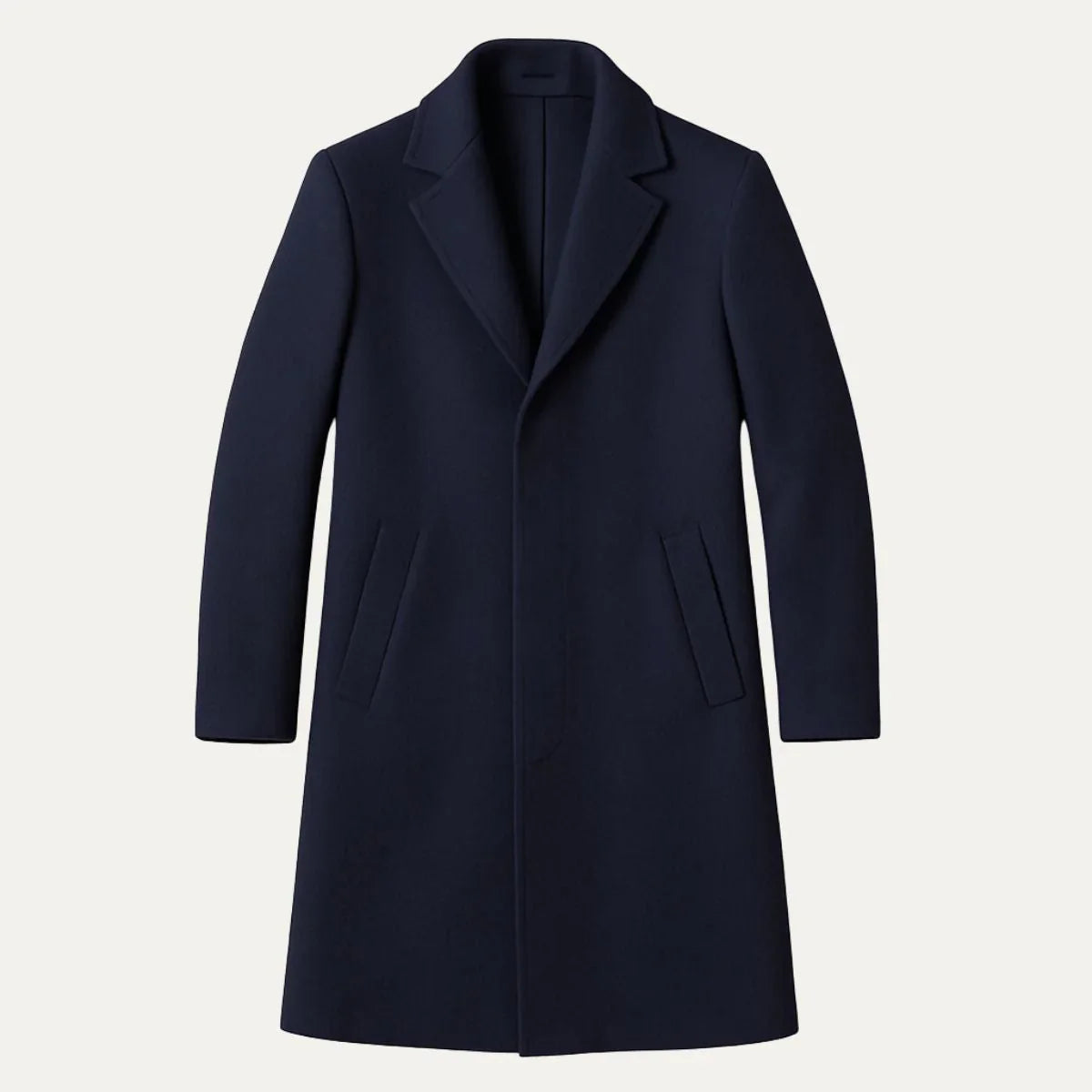 Men's Mid Length Coat Wool Blend