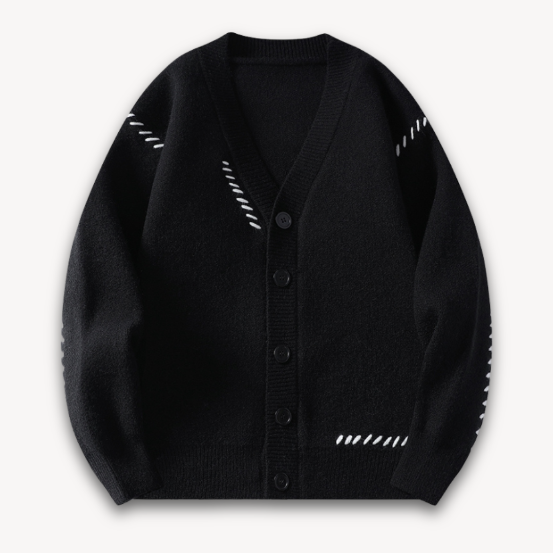 Men's Knitted Cardigan Sweater Wool Blend