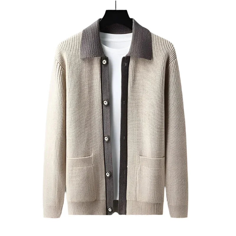 Men's Elegant Cardigan with Pockets