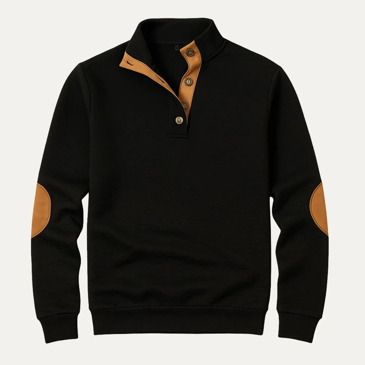 Men's Quarter Zip Jumper Cotton Blend