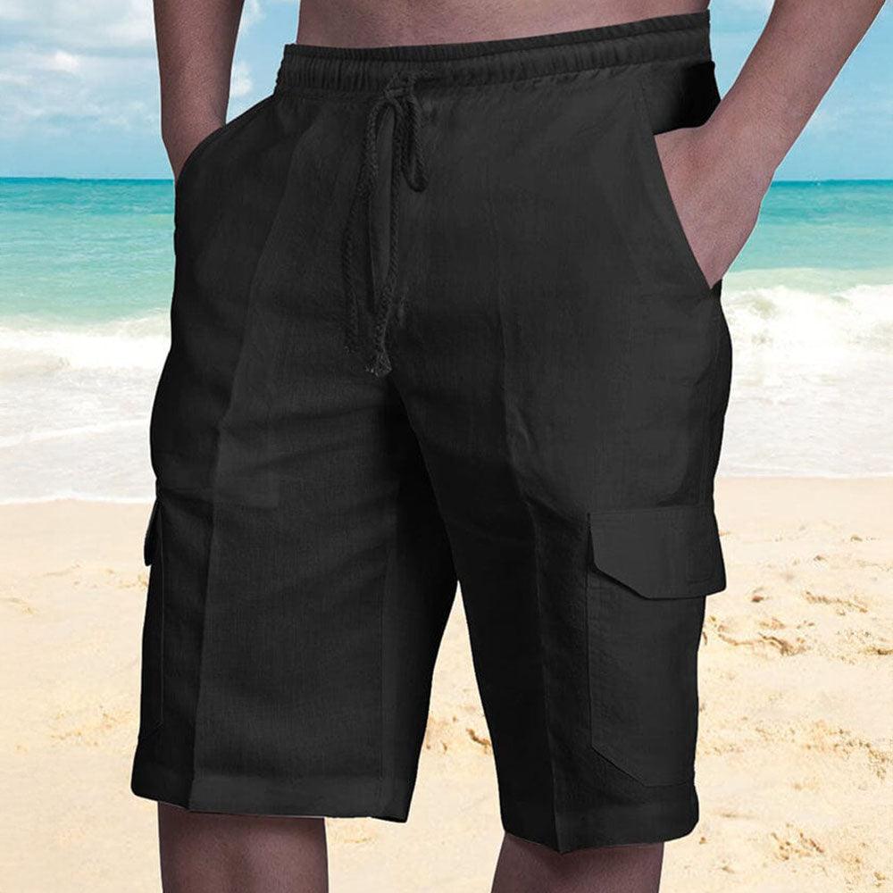 Men's Cargo Shorts Linen Summer Style