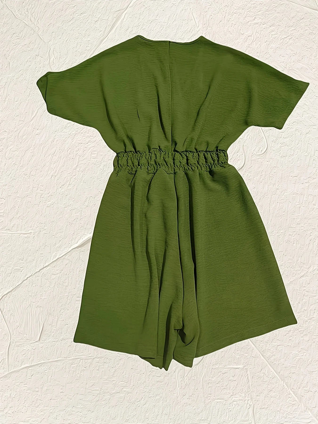 Women's V-Neck Shirred Waist Romper