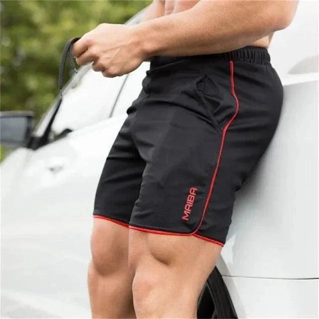 Men's Lightweight Athletic Shorts with Elastic Waist and Side Pockets