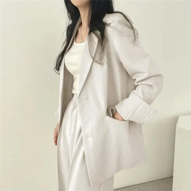 Women's Oversized Blazer And High-Waisted Trousers Tailored Fit