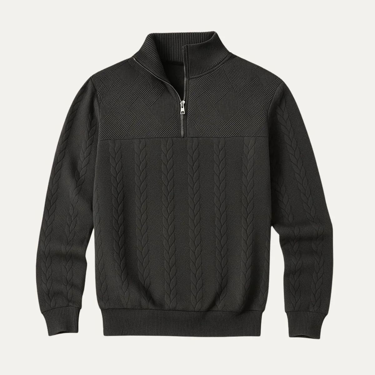 Men's Cable Knit Half Zip Jumper