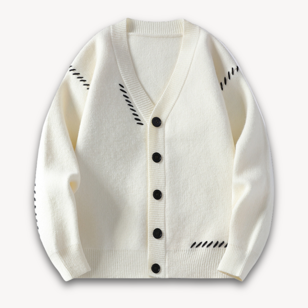 Men's Knitted Cardigan Sweater Wool Blend