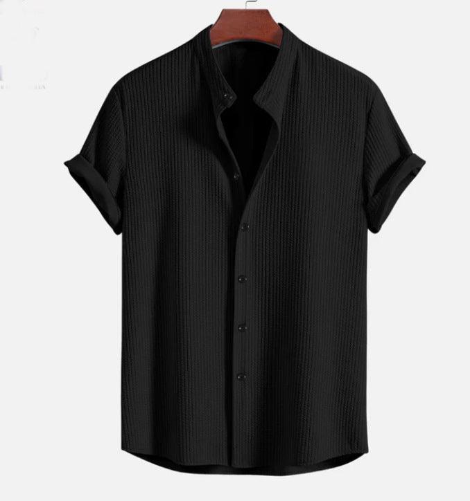CoastalEase Men’s Summer Short Sleeve Shirt | Relaxed Fit Lightweight Top in Solid Colors - northernnomad