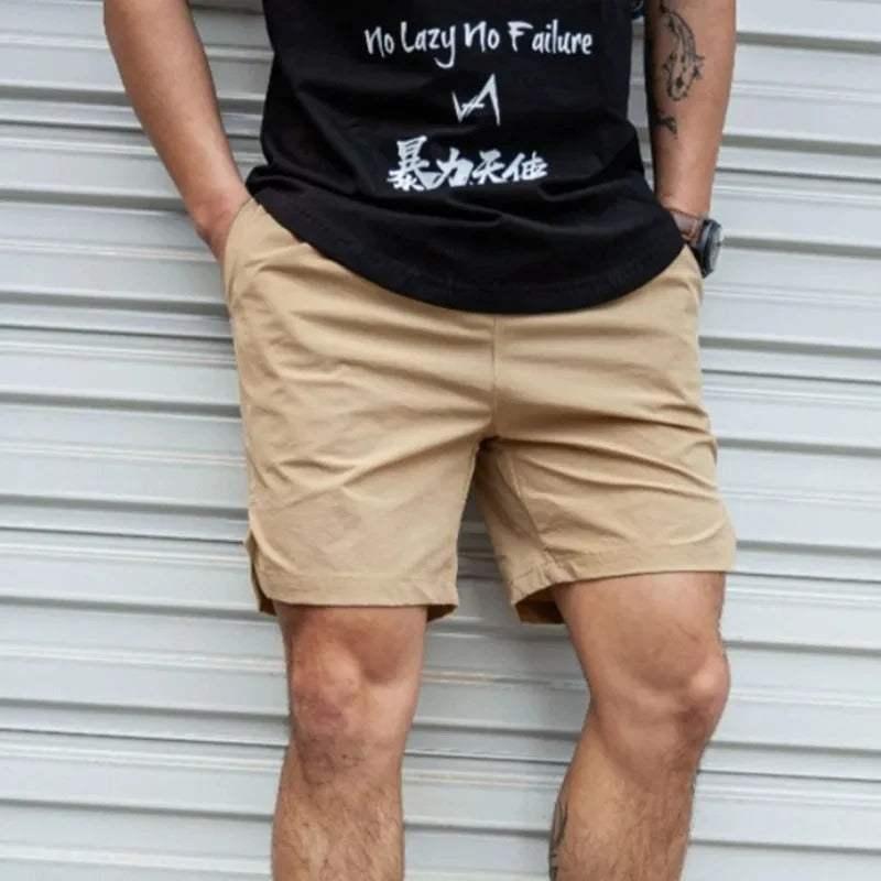 Men's Lightweight Casual Shorts Elastic Waist Drawstring Above Knee