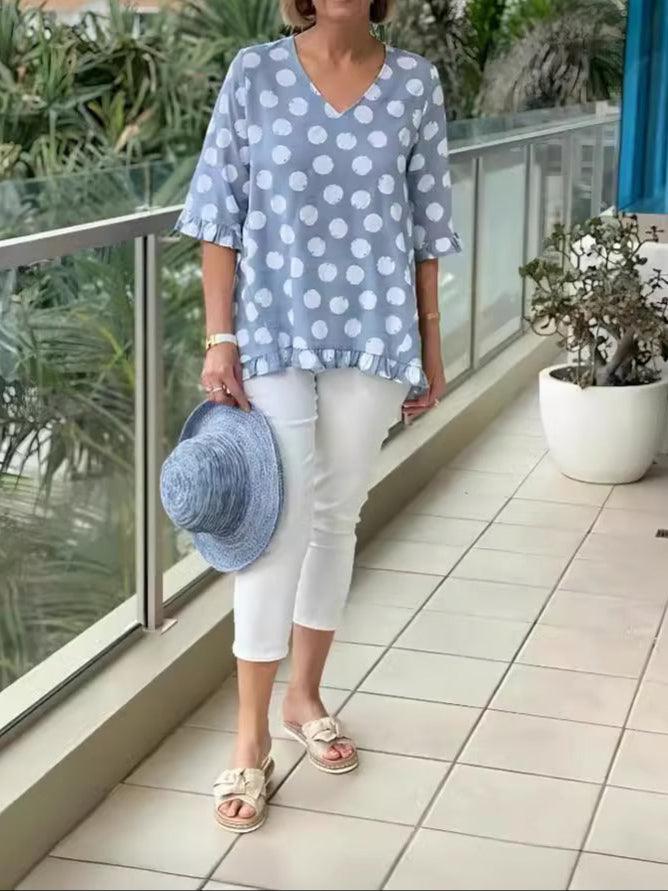 Women's Vintage Printed Casual Top